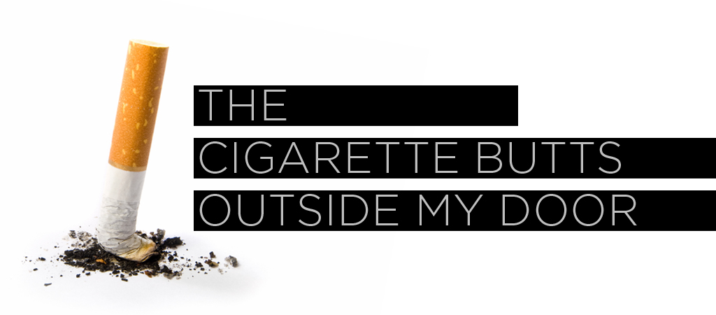 cigarette butts post